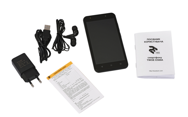 Смартфон 2E E500A DualSim Black