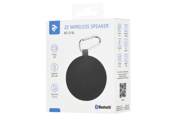 2E Wireless Sreaker BS-01 Compact Wireless Black