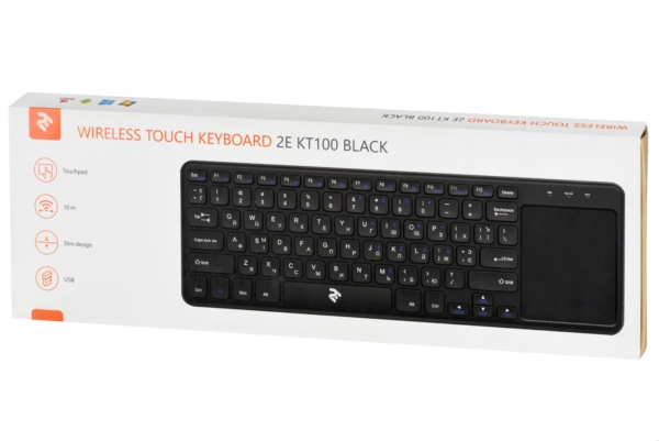 Keyboard with touchpad 2E KT100 WL Black
