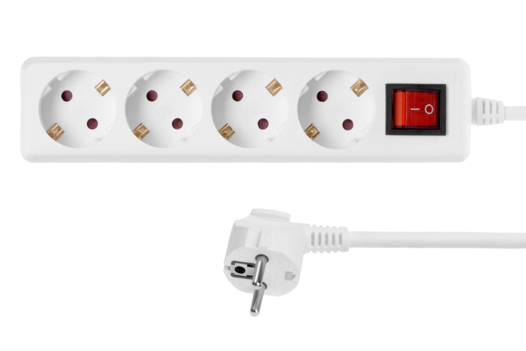 Surge protector 2Е with 4 sockets and a switch 3G1.5, 3m, white