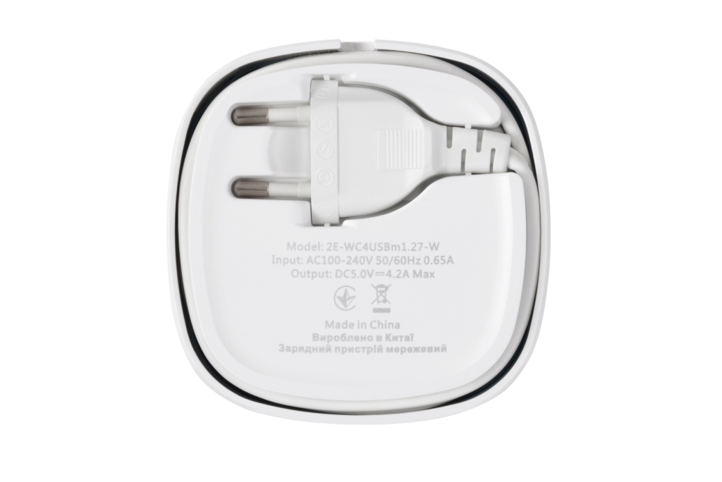 2E Wall Charger 4USB, 4.2A White