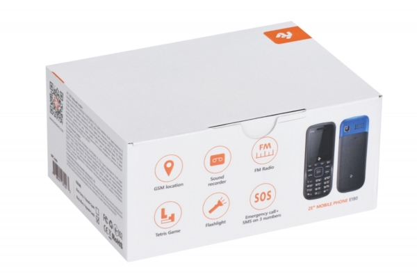 Мобільнй телефон 2E E180 DualSim Black-Blue
