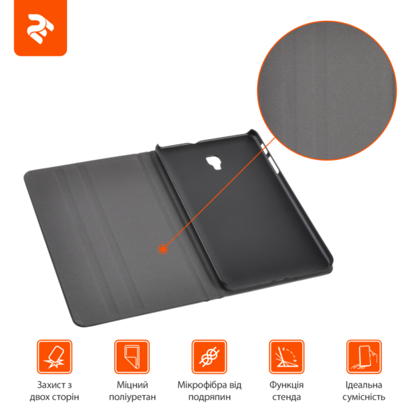 Чехол 2E для Samsung Galaxy Tab A 8″ (T380/T385), Folio Case, Black