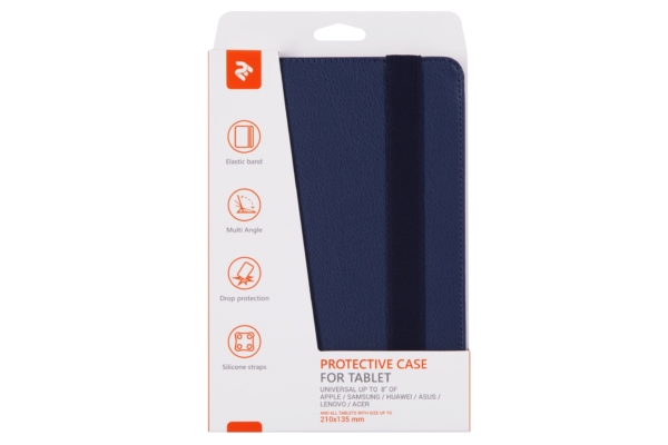 2E Universal Case for Tablets up to 8.4″, Blue