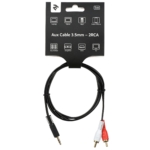 Cable 2E Aux 3.5mm – 2RCA 1m