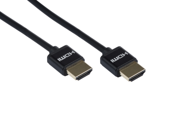 Cable 2Е HDMI 2.0 (AM/AM), Slim, High Speed, Alumium Black 3m
