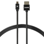 Кабель 2Е Ultra Slim HDMI 1.4 (AM/microAM) High Speed, Alumium Black 2m