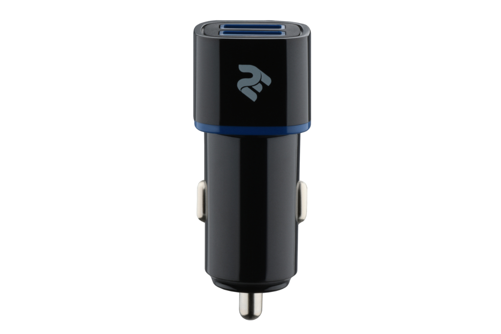 2E Dual USB Car Charger 2.4Ax2.4A Black