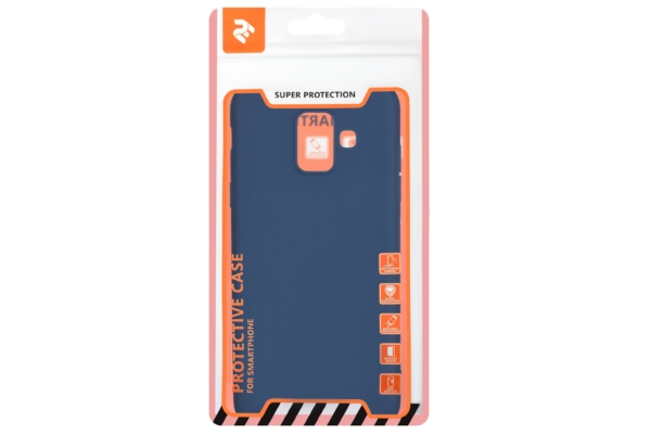 2E Basic Case for Samsung Galaxy A6 2018 (A600), Soft touch, Navy
