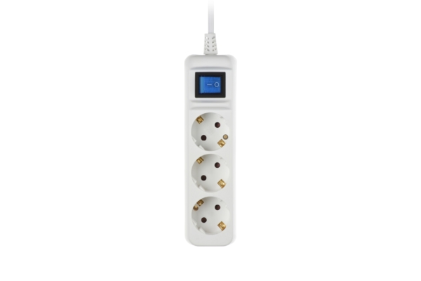 Surge Protector 2E with 3 sockets and a switch 3G1.0, 3m, white