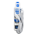 Surge Protector 2E with 3 sockets and a switch 3G1.0, 5m, white