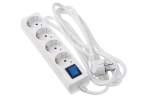 Surge Protector 2E with 4 sockets and a switch 3G1.0, 3m, white