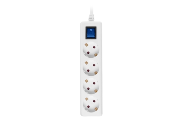 Surge Protector 2E with 4 sockets and a switch 3G1.0, 3m, white