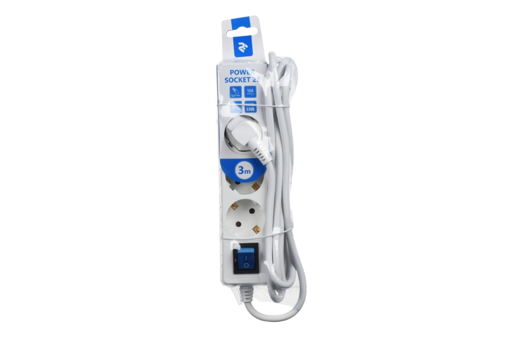 Surge Protector 2E with 4 sockets and a switch 3G1.0, 3m, white
