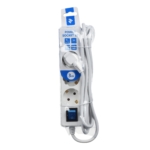 Surge Protector 2E with 4 sockets and a switch 3G1.0, 3m, white