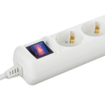Surge Protector 2E with 5 sockets and a switch 3G1.0, 5m, white