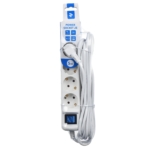 Surge Protector 2E with 5 sockets and a switch 3G1.0, 5m, white