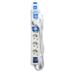 Surge Protector 2E with 6 sockets and a switch 3G1.0, 3m, white