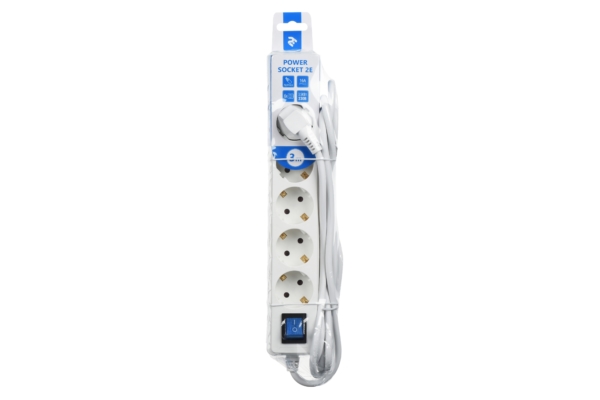 Surge Protector 2E with 6 sockets and a switch 3G1.0, 3m, white
