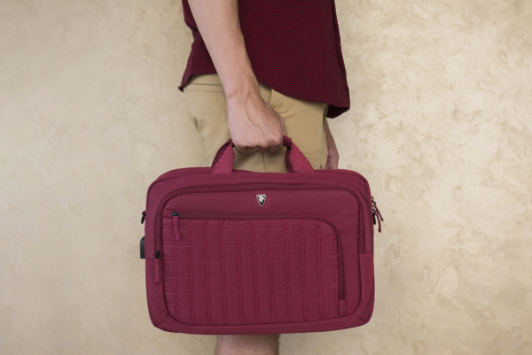 Laptop Bag 2E CBN9198BG, CrossSquares 16″, Burgundy