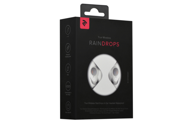 Earbuds 2E RainDrops True Wireless, White