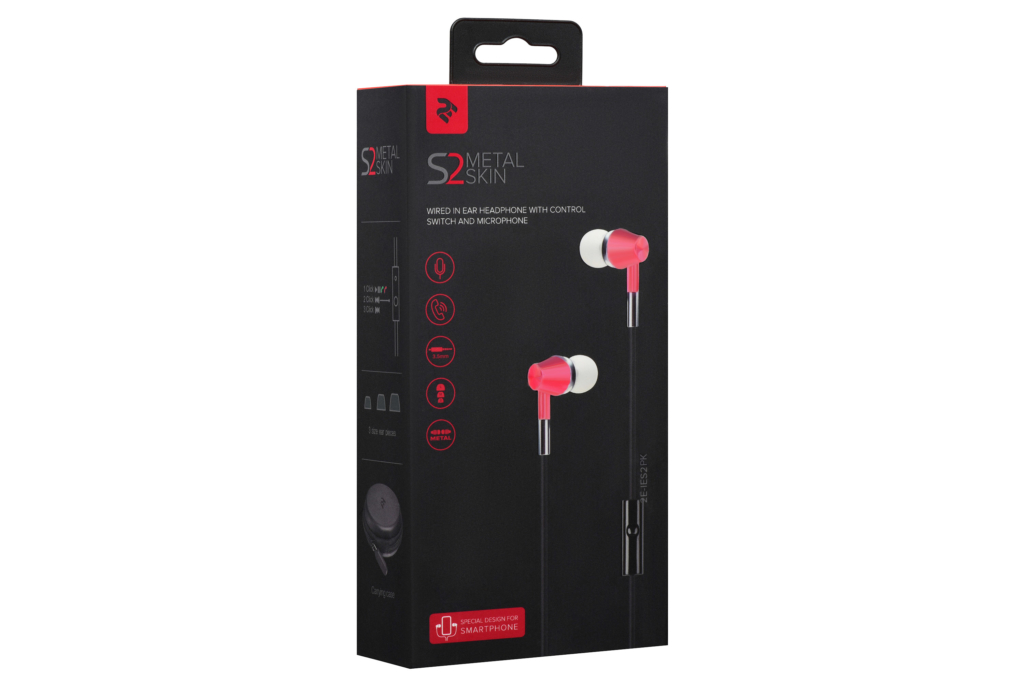 Наушники 2E S2 Metal Skin, Pink