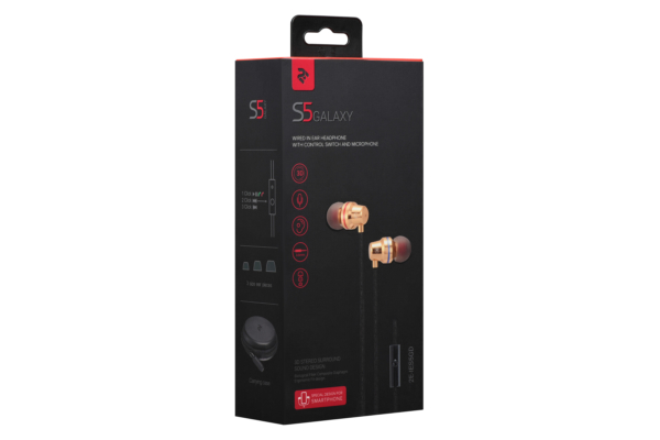Earphones 2E S5 Galaxy, Gold
