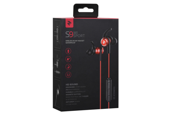 2E Навушники S9 WiSport Wireless In Ear Waterproof Mic Red