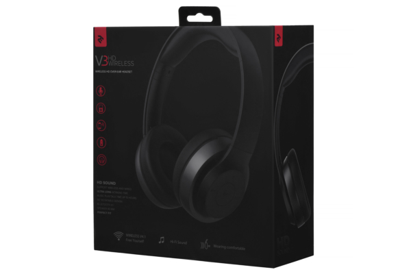 Наушники 2E V3 HD Wireless, Black