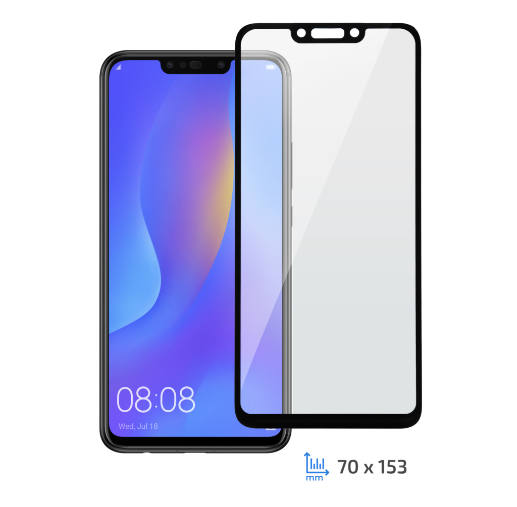 Захисне скло 2E Huawei P Smart+, 3D Black border FG