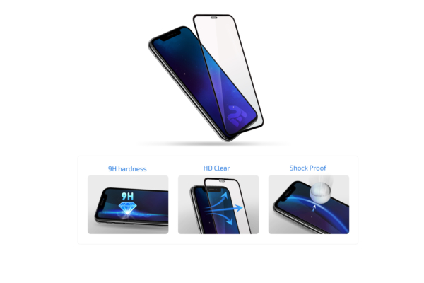 Защитные стекла 2E iPhone XS/11 Pro, 2.5D black border FG