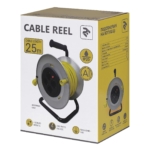 Extension Cord Reel 2E with 4XSchuko Plug, IP20, 3Gx1.5mm, 25 m