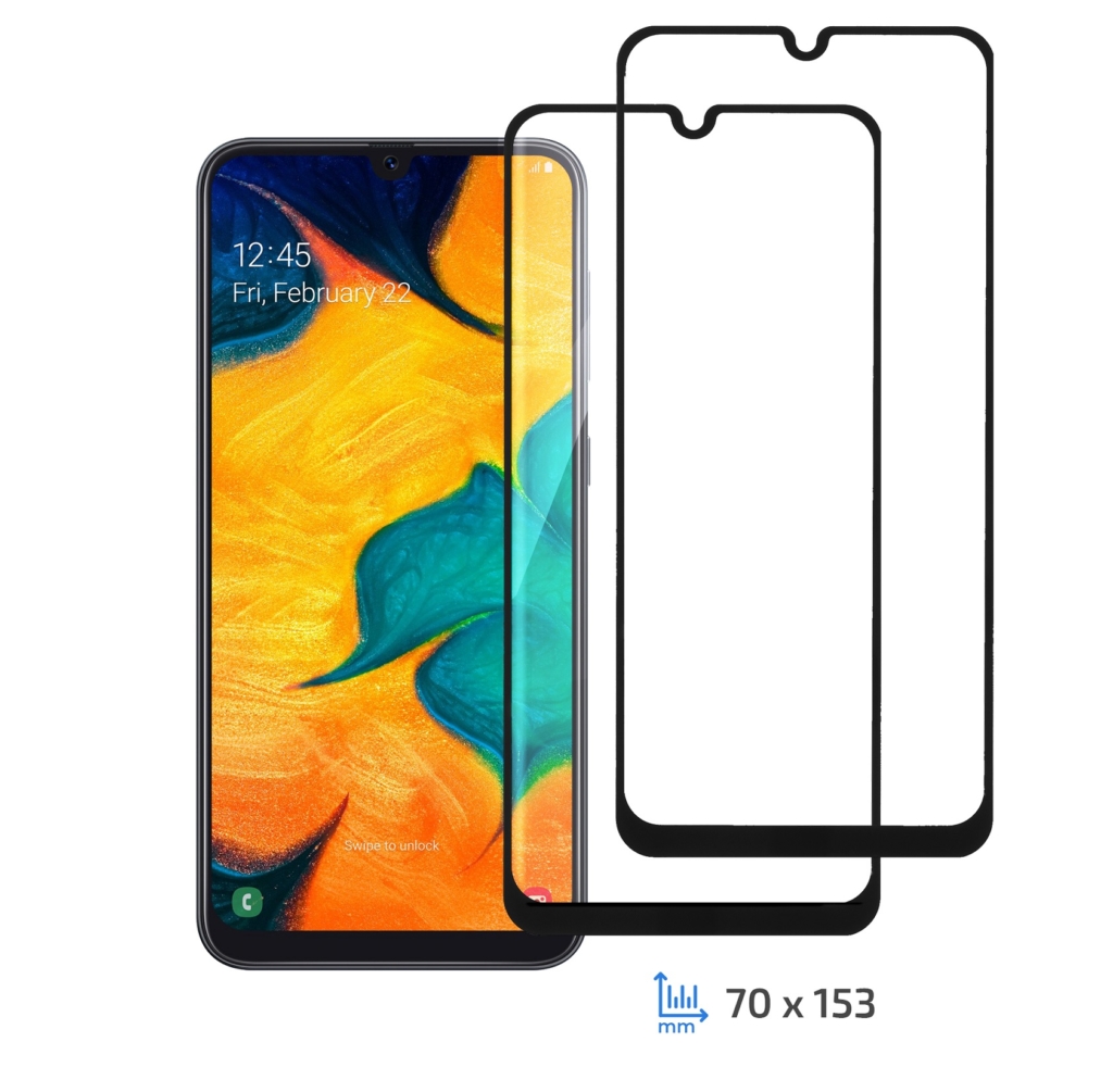 Protective Glass Set 2 in 1 2E Samsung Galaxy A30/A50, 2.5D black border FG