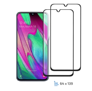 Комплект 2 в 1 Захисне скло 2E Samsung Galaxy A40, 2.5D black border FCFG