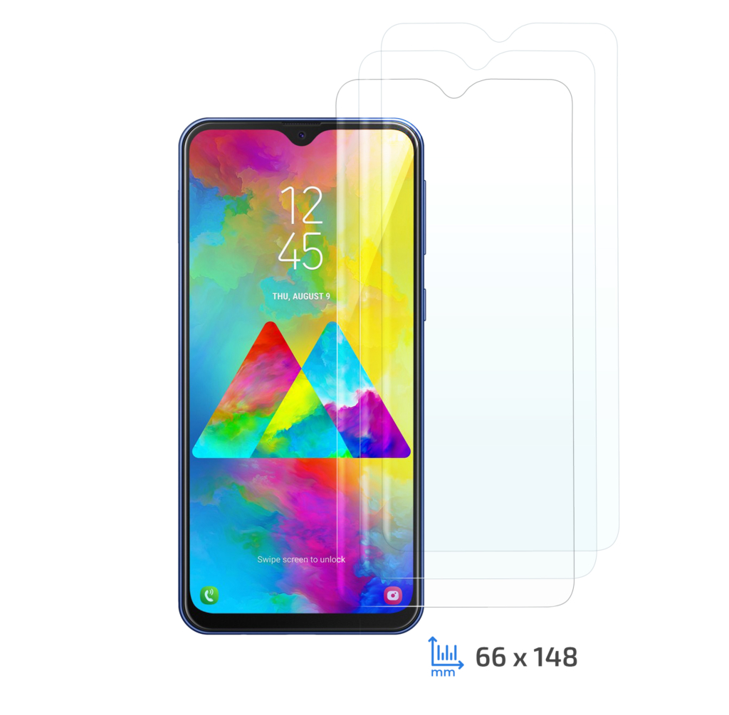 Protective Glass Set 3 in 1 2E Samsung Galaxy M20, 2.5D Clear