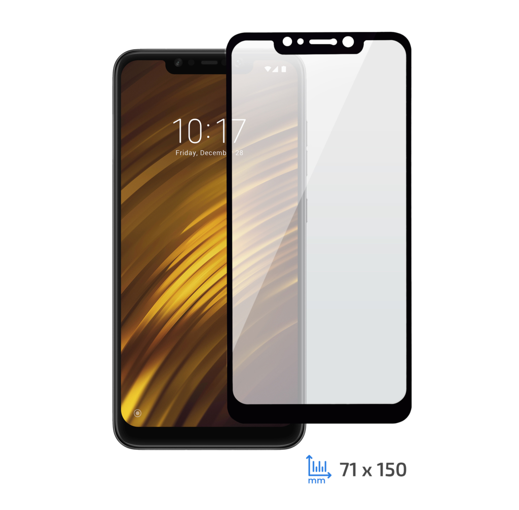 Protective Glass 2E Xiaomi Pocophone F1, 2.5D black border FG