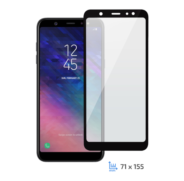Защитное стекло 2E Samsung Galaxy A6+, 3D black border FG
