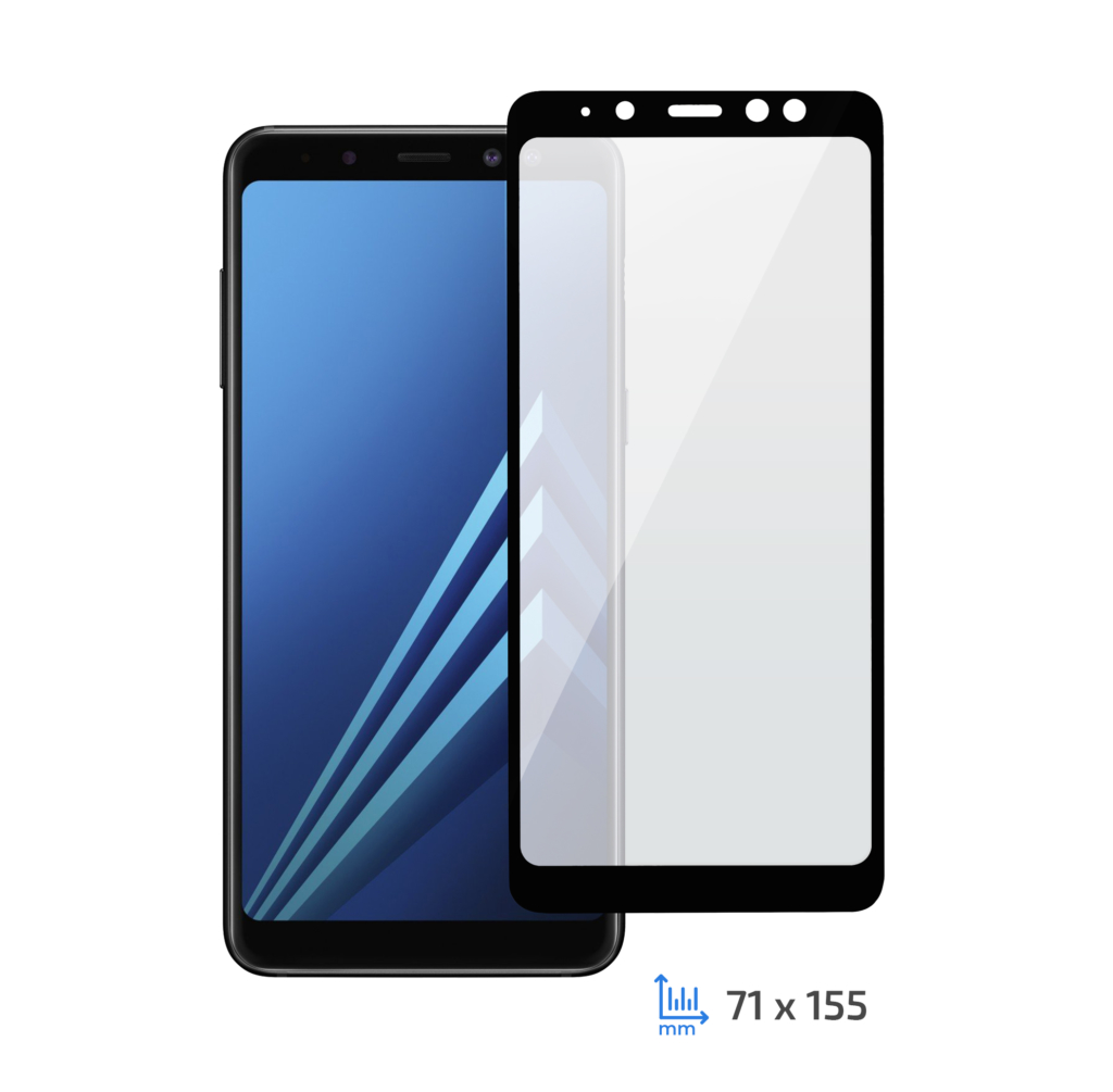 Захисне скло 2E Samsung A8+ 2018 (A730), 2.5D black border FG