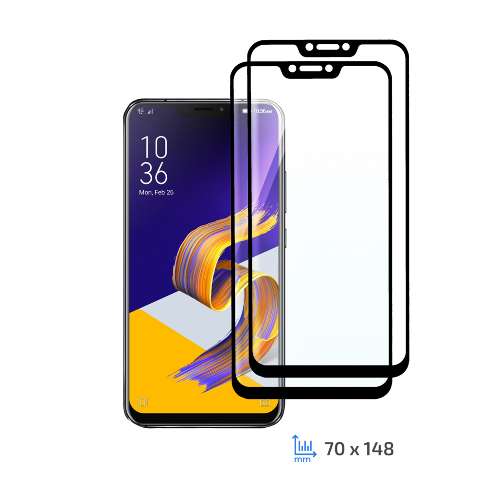 Комплект 2 в 1 Захисне скло 2E Basic для Asus ZenFone 5 ZE620KL/5Z ZS620KL, FCFG, Black