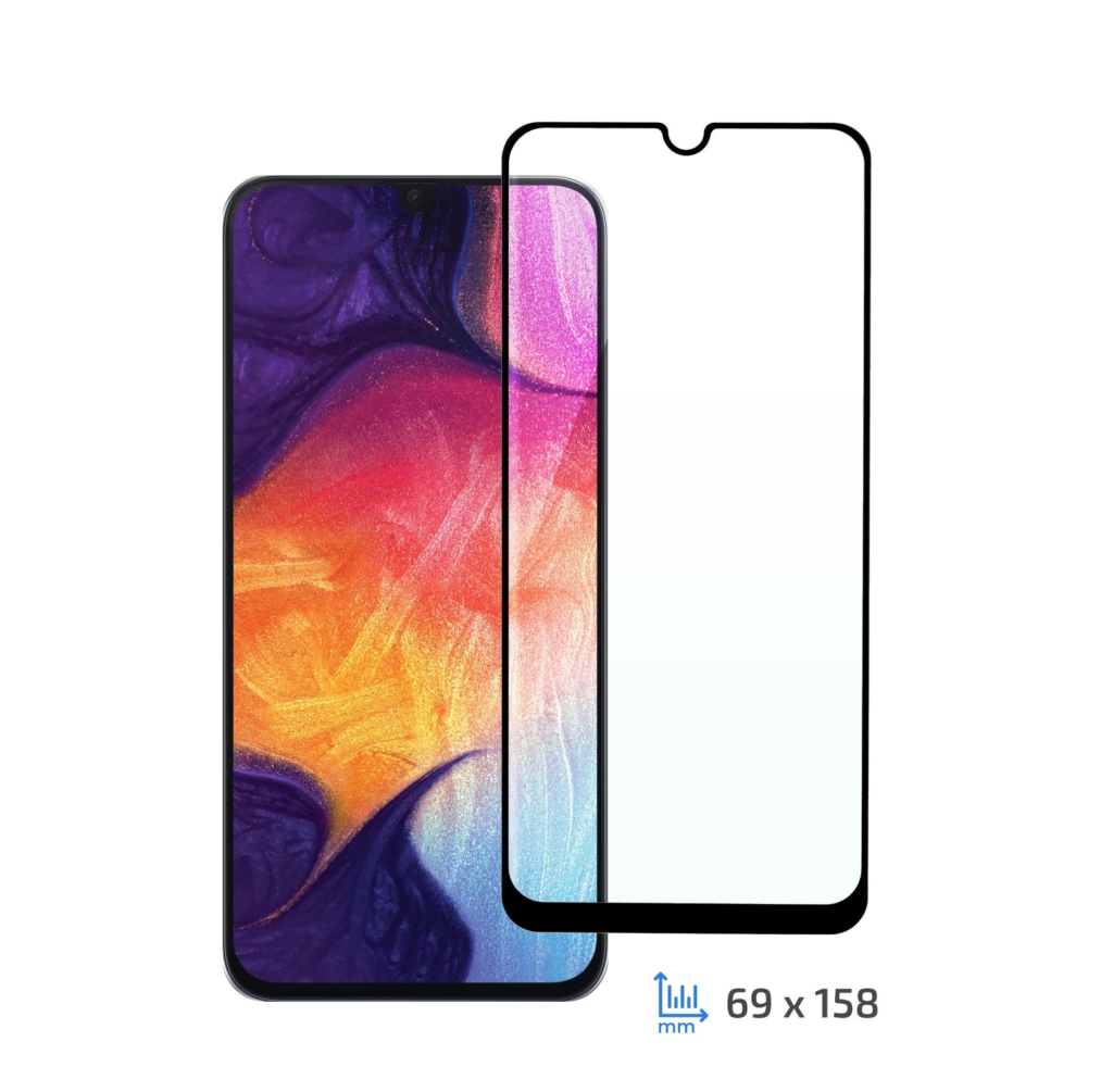 Protective Glass 2E Basic для Samsung Galaxy A20/A30/A50/M30, 3D FG, Black