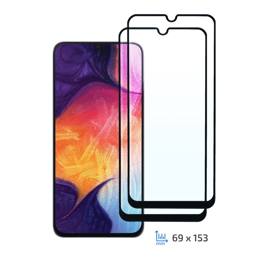 Комплект 2 в 1 Захисне скло 2E Basic для Samsung Galaxy A20/A30/A50/M30, FCFG, Black