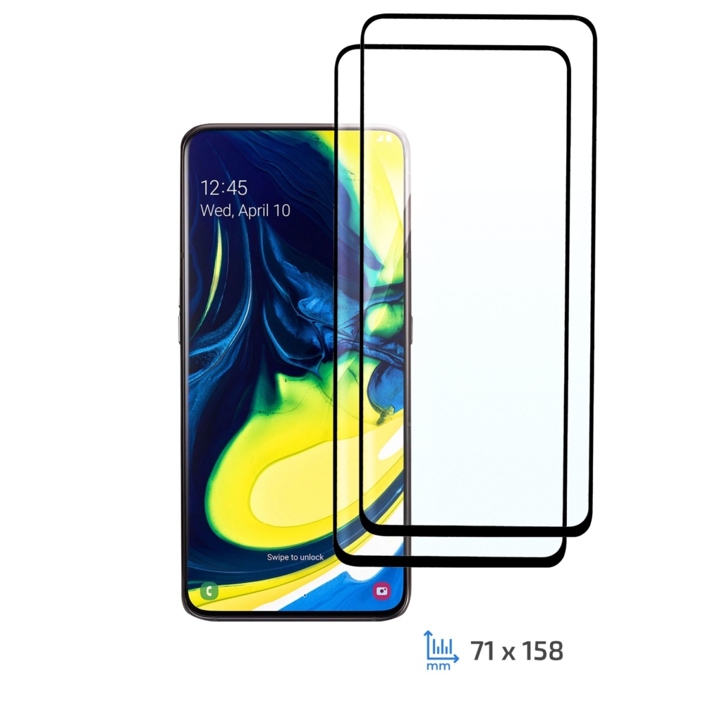 Комплект 2 в 1 Захисне скло 2E Basic для Samsung Galaxy A80/A90, FCFG, Black
