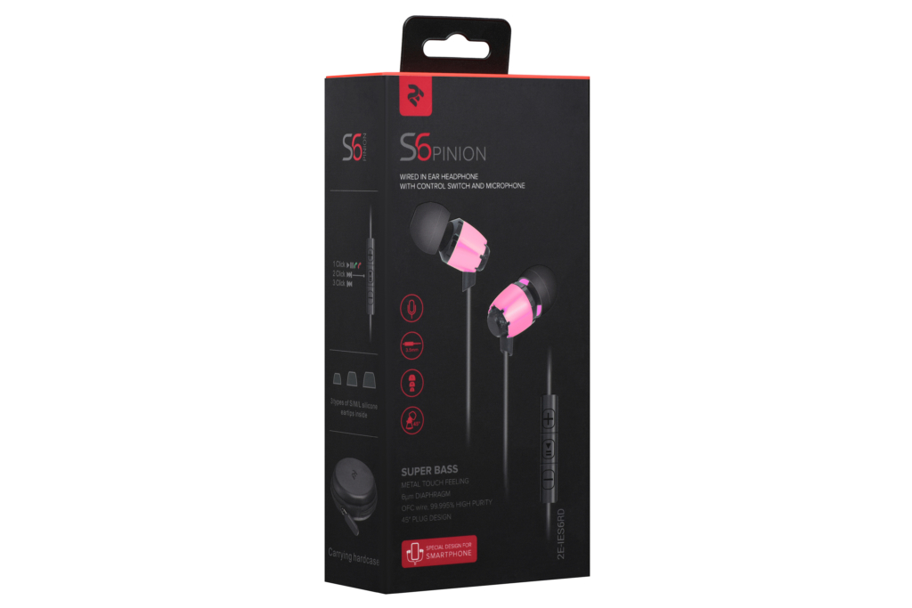 Наушники 2E S6 Pinion, Magenta
