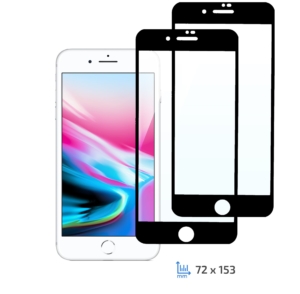 Protective Glass Set 2 in 1 2E Basic for Apple iPhone 7/8 Plus, FCFG, Black