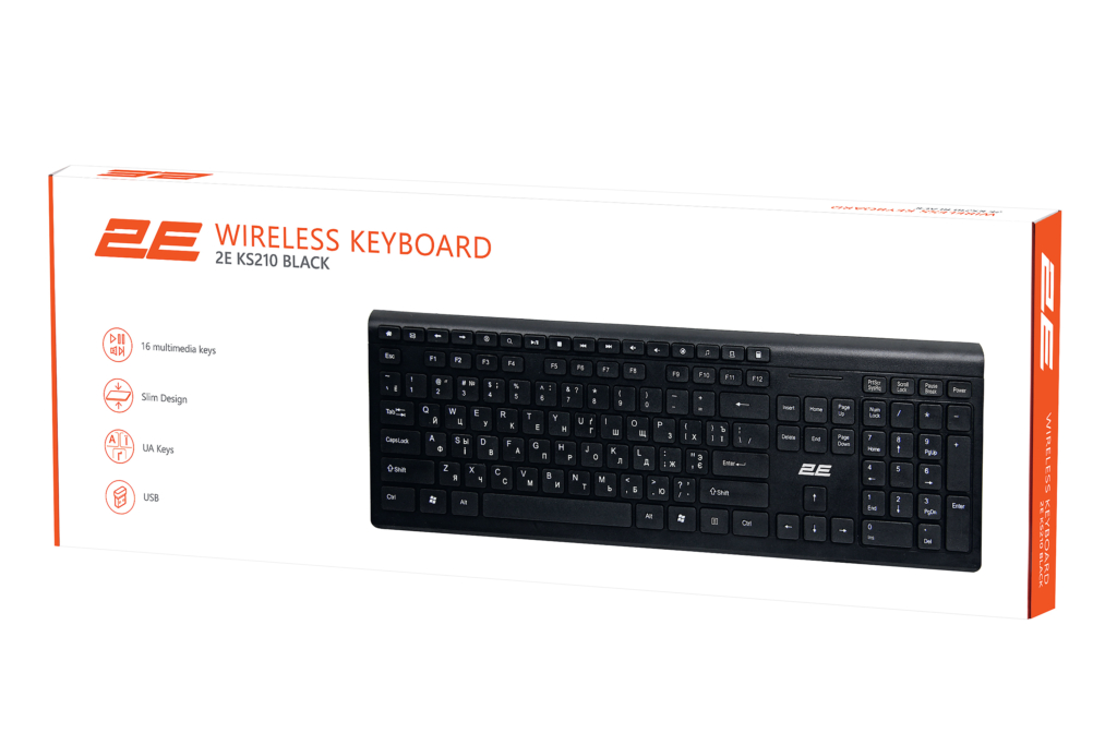 Клавиатура 2E KS210 Slim Black