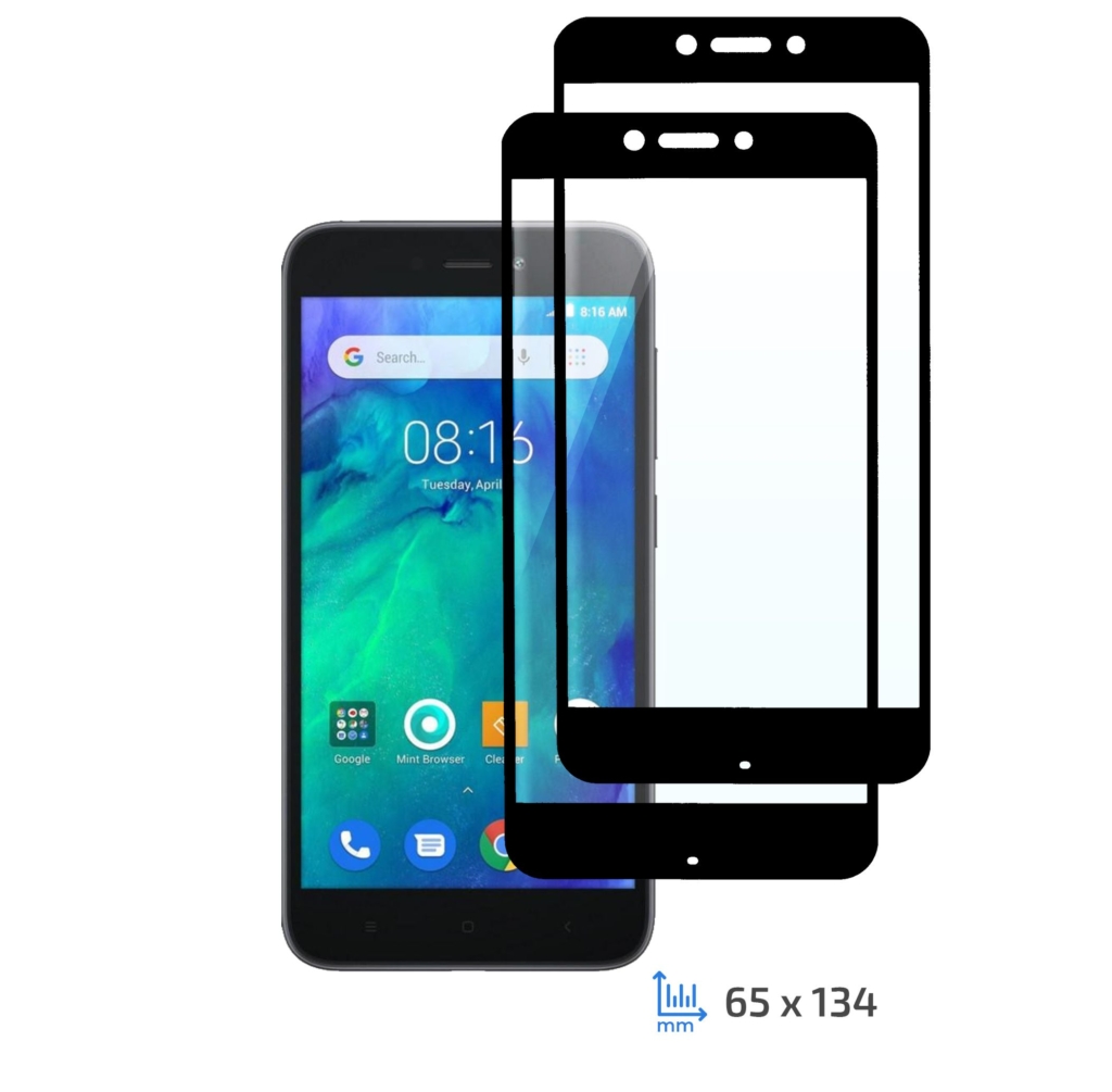 Protective Glass Set 2 in 1 2E Basic for Xiaomi Redmi GO, FCFG, Black