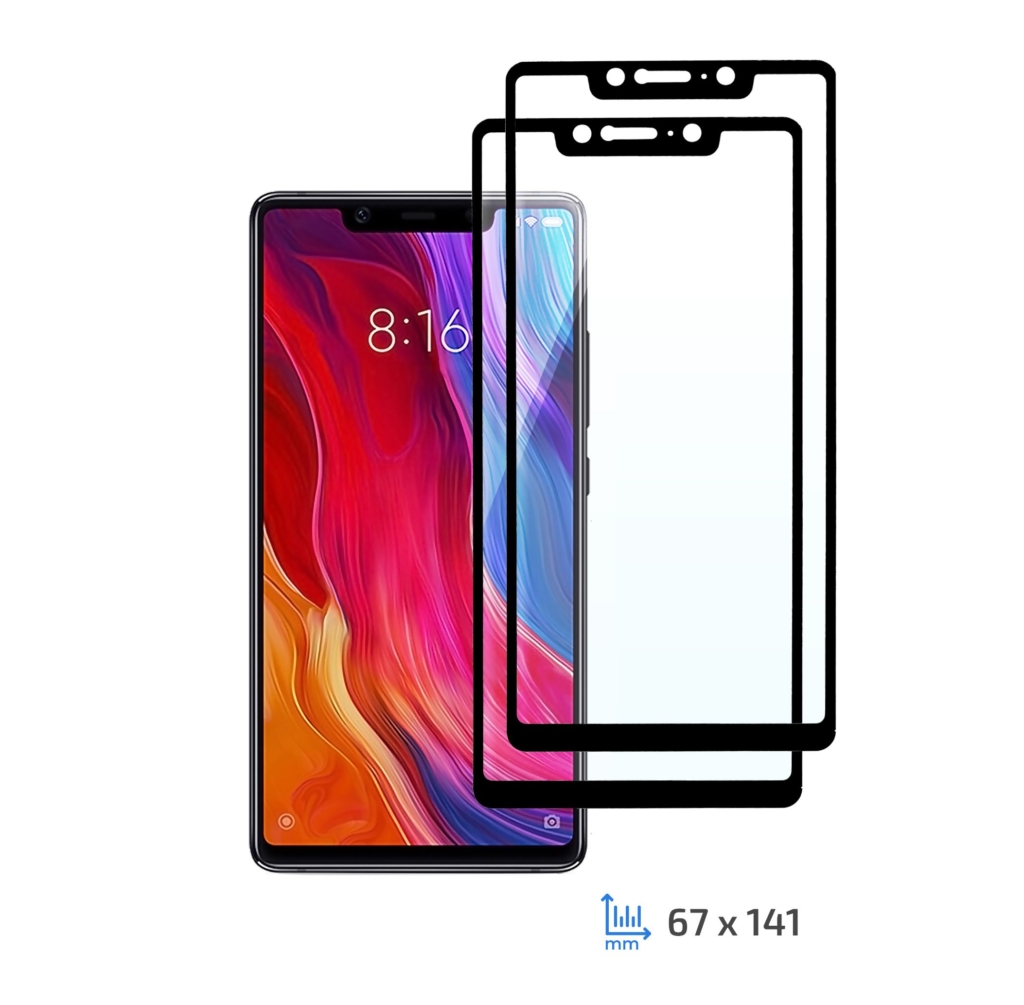 Комплект 2 в 1 Захисне скло 2E Basic для Xiaomi Mi 8 SE, FCFG, Black