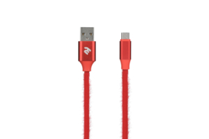 2E Fur USB 2.0 to MicroUSB Cable, 1m, Red