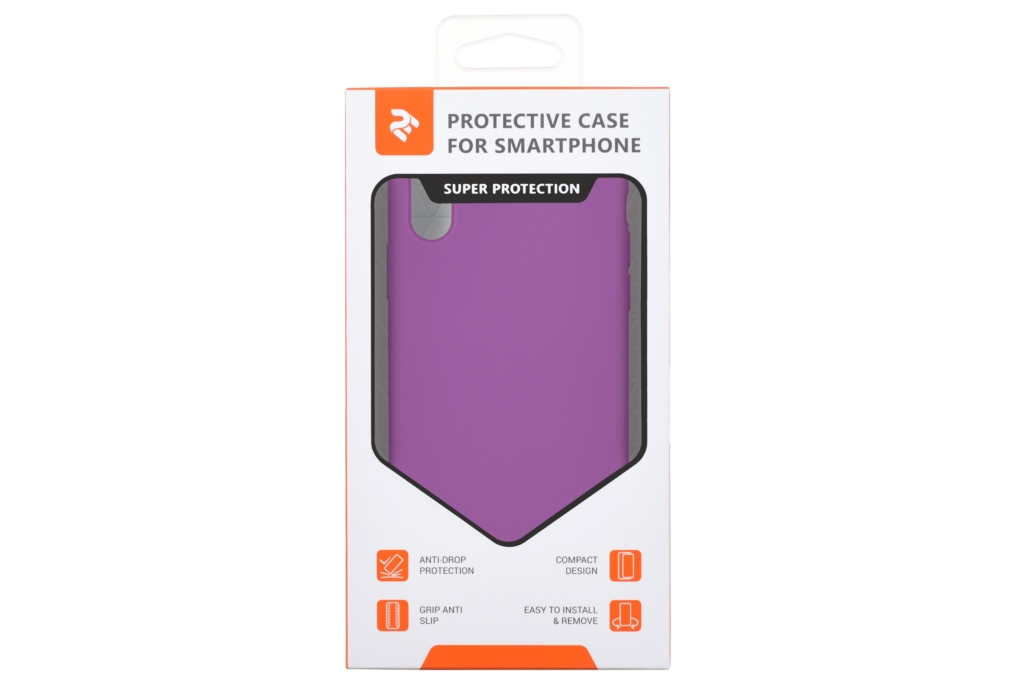 2Е Case for Apple iPhone XS, Liquid Silicone, Purple
