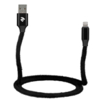 Кабель 2E Fur USB 2.0 to Lightning Cable, 1м, Black